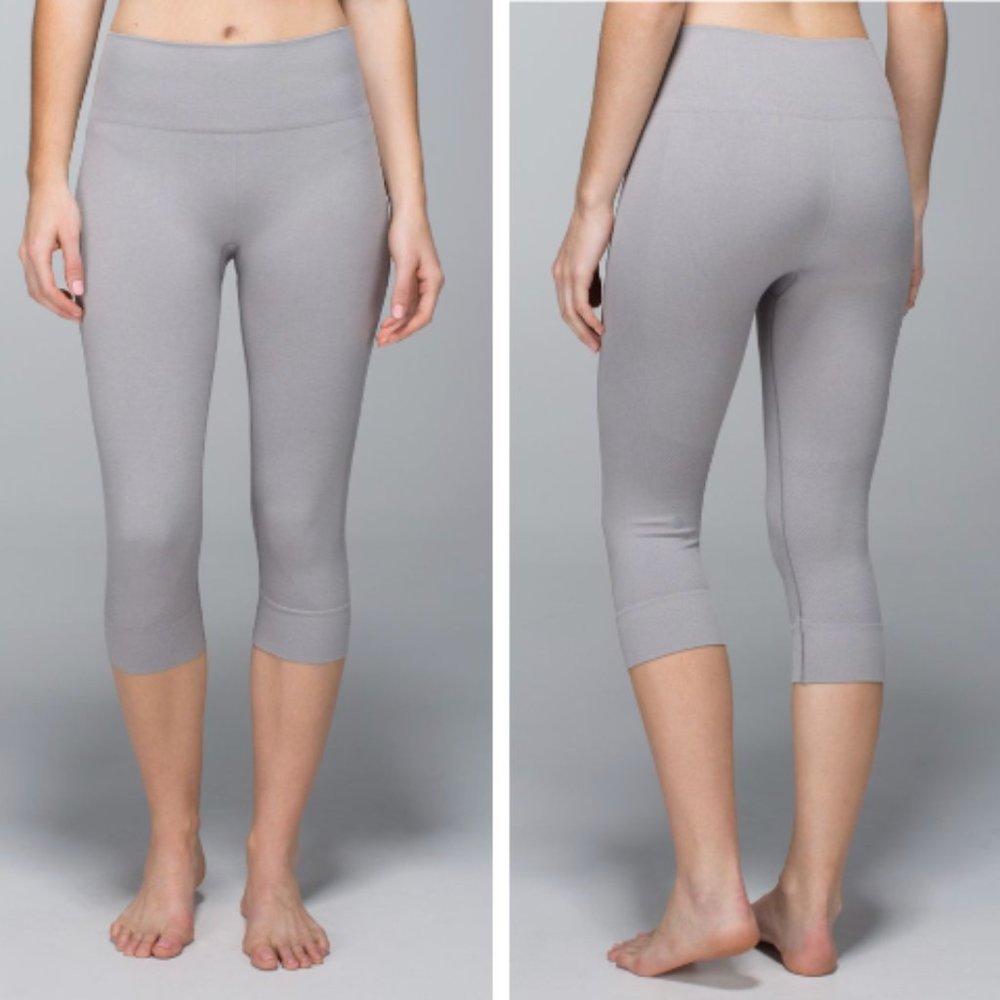 Lululemon Seamlessly Street Crop in Heathered Medium Grey